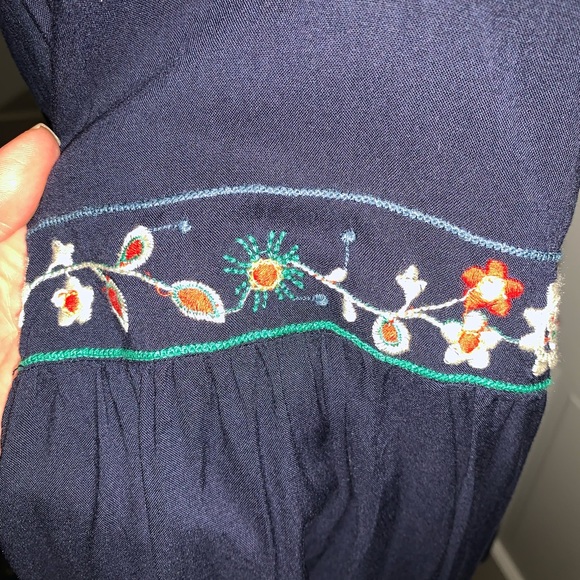 VELVET by Graham & Spencer Boho Navy Blouse - Picture 5 of 7